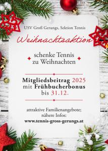 Weihnachtsaktion - Frühbucherbonus